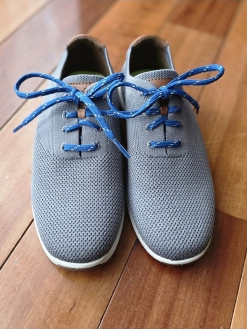 Florsheim Kids' Knit Plain Toe Dressy Color Pop Sneakers Big Boy 5.5 - Gray/Blue